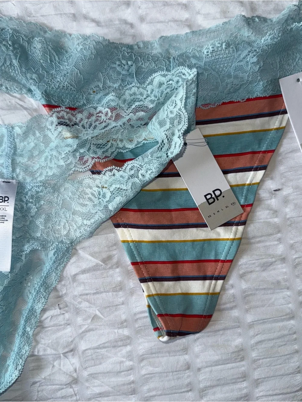 Bp Panties 2 Pair Size XXL Lace Thongs NWT